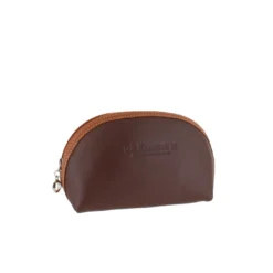 D. R. Harris Small Oval Wash Bag Brown & Tan