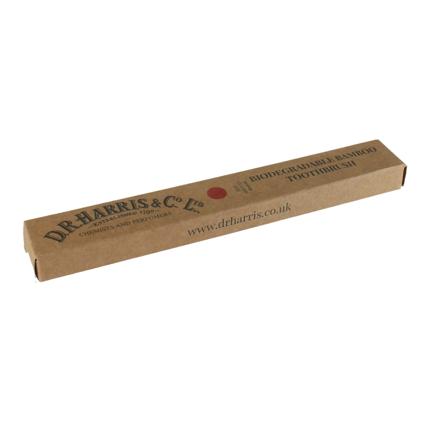 D. R. Harris Red Bristle Biodegradable Bamboo Toothbrush 2 D. R. Harris Red Bristle Biodegradable Bamboo Toothbrush