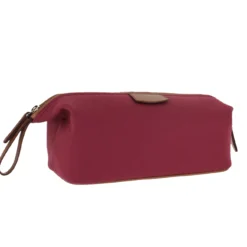 D. R. Harris Canvas and Leather Wash Bag Pink