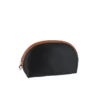 D. R. Harris Small Oval Wash Bag Black & Tan