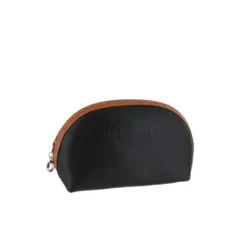 D. R. Harris Small Oval Wash Bag Black & Tan