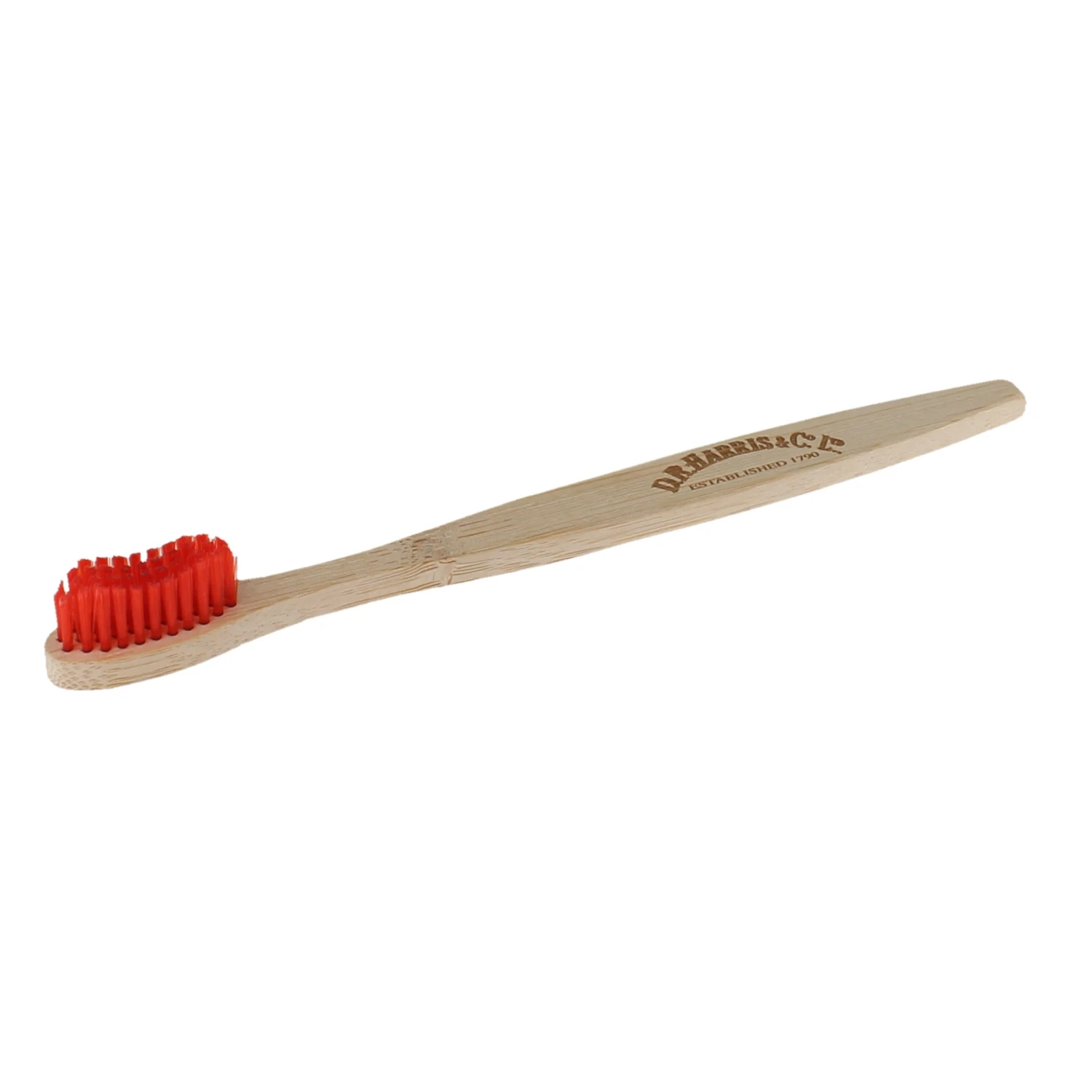 D. R. Harris Red Bristle Biodegradable Bamboo Toothbrush 1 D. R. Harris Red Bristle Biodegradable Bamboo Toothbrush