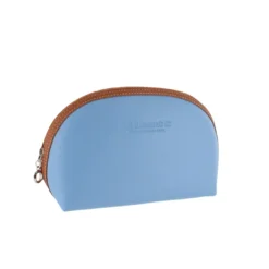 D. R. Harris Large Oval Wash Bag Blue & Tan