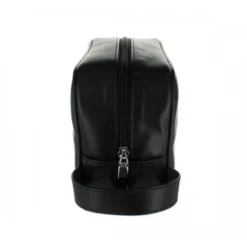 D. R. Harris Small Leather Black Wash Bag