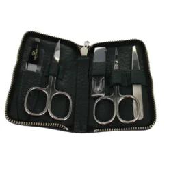 D. R. Harris 5 Piece Green Zip Up Manicure Set