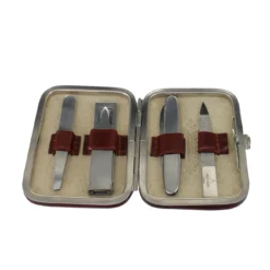 D. R. Harris 4 Piece Brown Mini Manicure Set