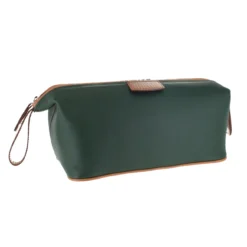 D. R. Harris Leather Wash Bag- Green